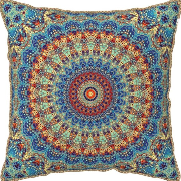 Boho Decorative Pillow Cover 18x18 Inch - Picture 5 of 5